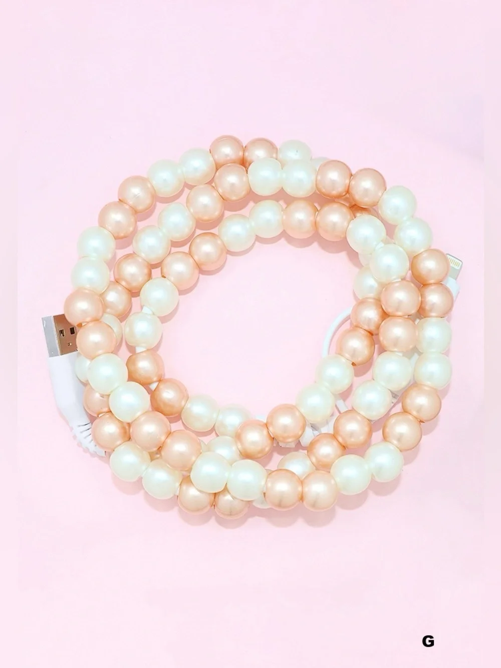 TIK TOK BEADED DUAL USB FAST CHARGING CABLE